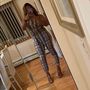 Snake print jumpsuit